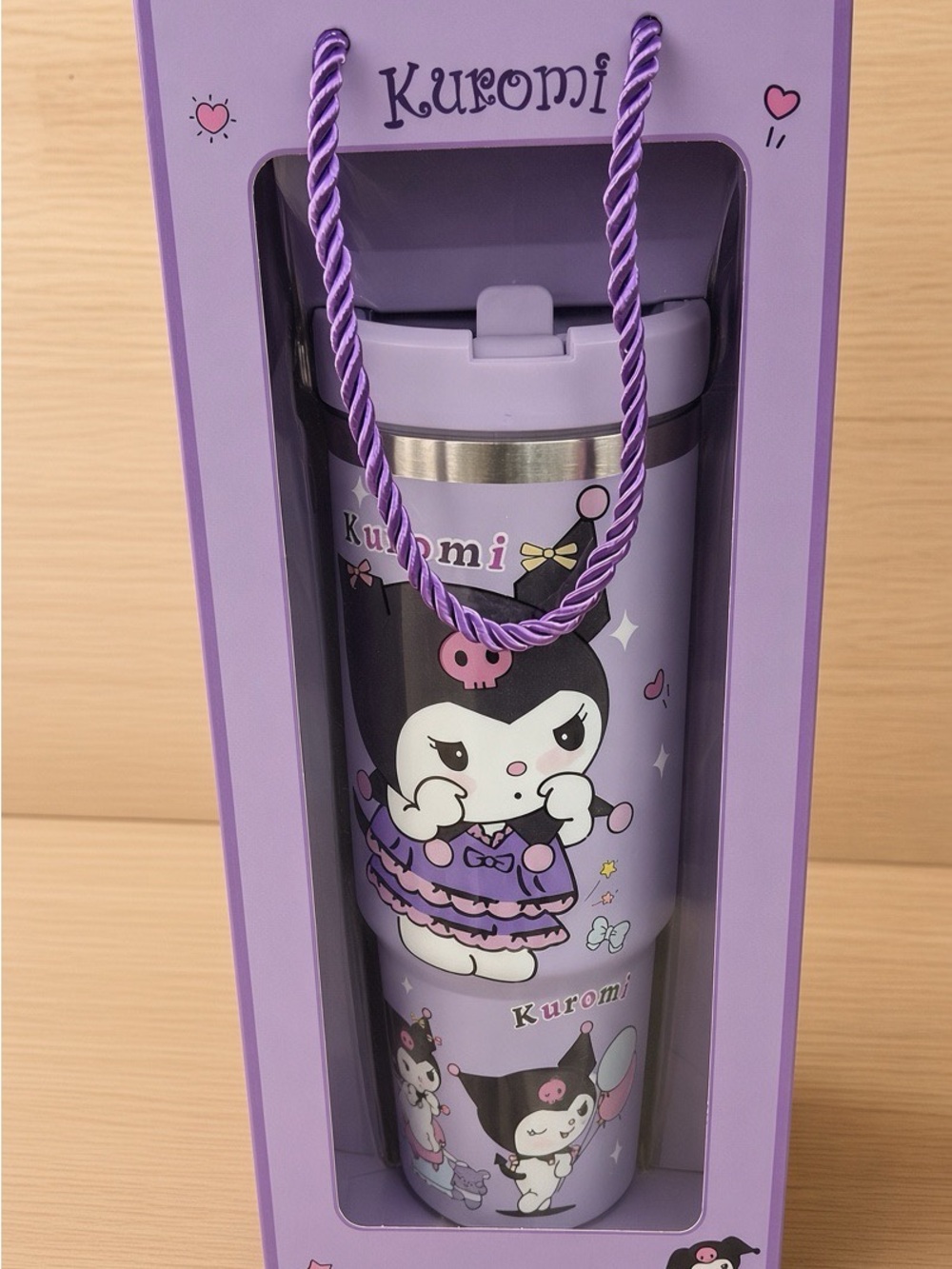 Sanrio Kuromi Purple Tumbler with Gift Box